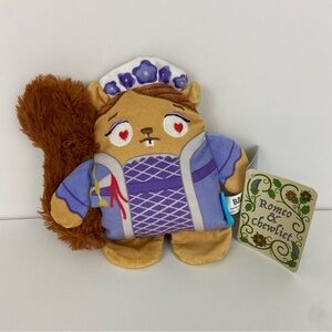 Bark Box Romeo & Chewliet Double Sided Squirrel Dog Toy Plush 6”